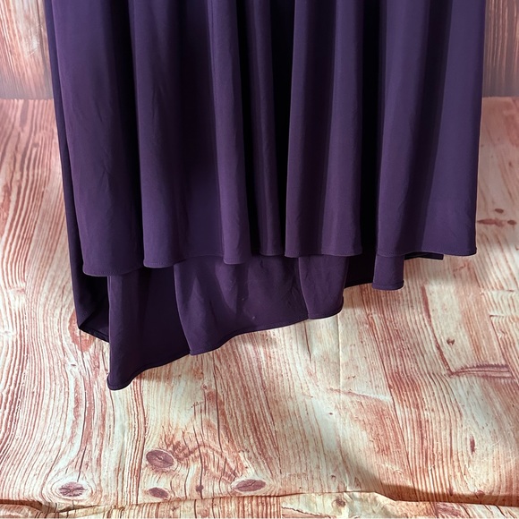 Eliza J Purple Asymmetrical Hem Surplice Dress - Picture 9 of 11